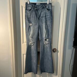 Risen flare leg double button jeans size 13